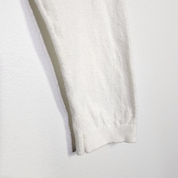 Chico’s Turtleneck Sweater Size 1 Medium Ashlan Ivory Pullover Long Sleeve Cozy - Picture 6 of 10